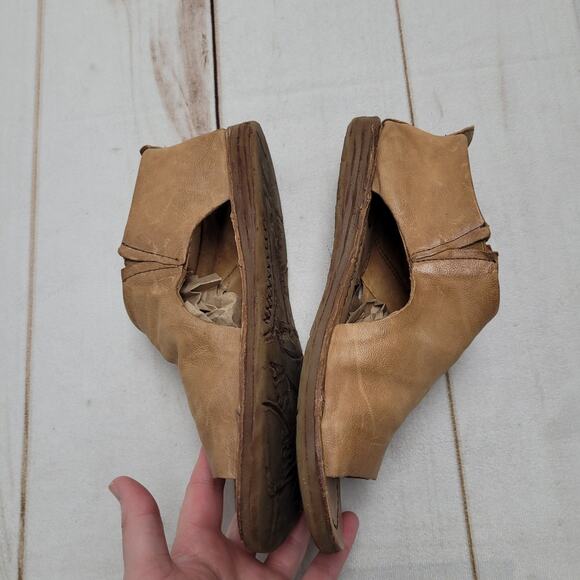 A.S. 98 Reiley sundance tan leather cutout sandals bootie boho Renaissance - Picture 4 of 10